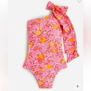 NWT J.Crew Pink Limone long torso tie shoulder one piece size 8